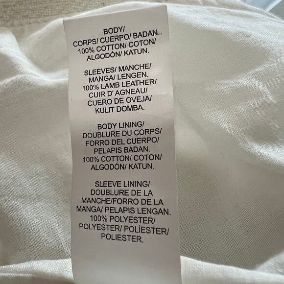 Women's Lucky brand Colorblock Cotton W/Leather Bomber Jacket Size Small - Picture 14 of 16